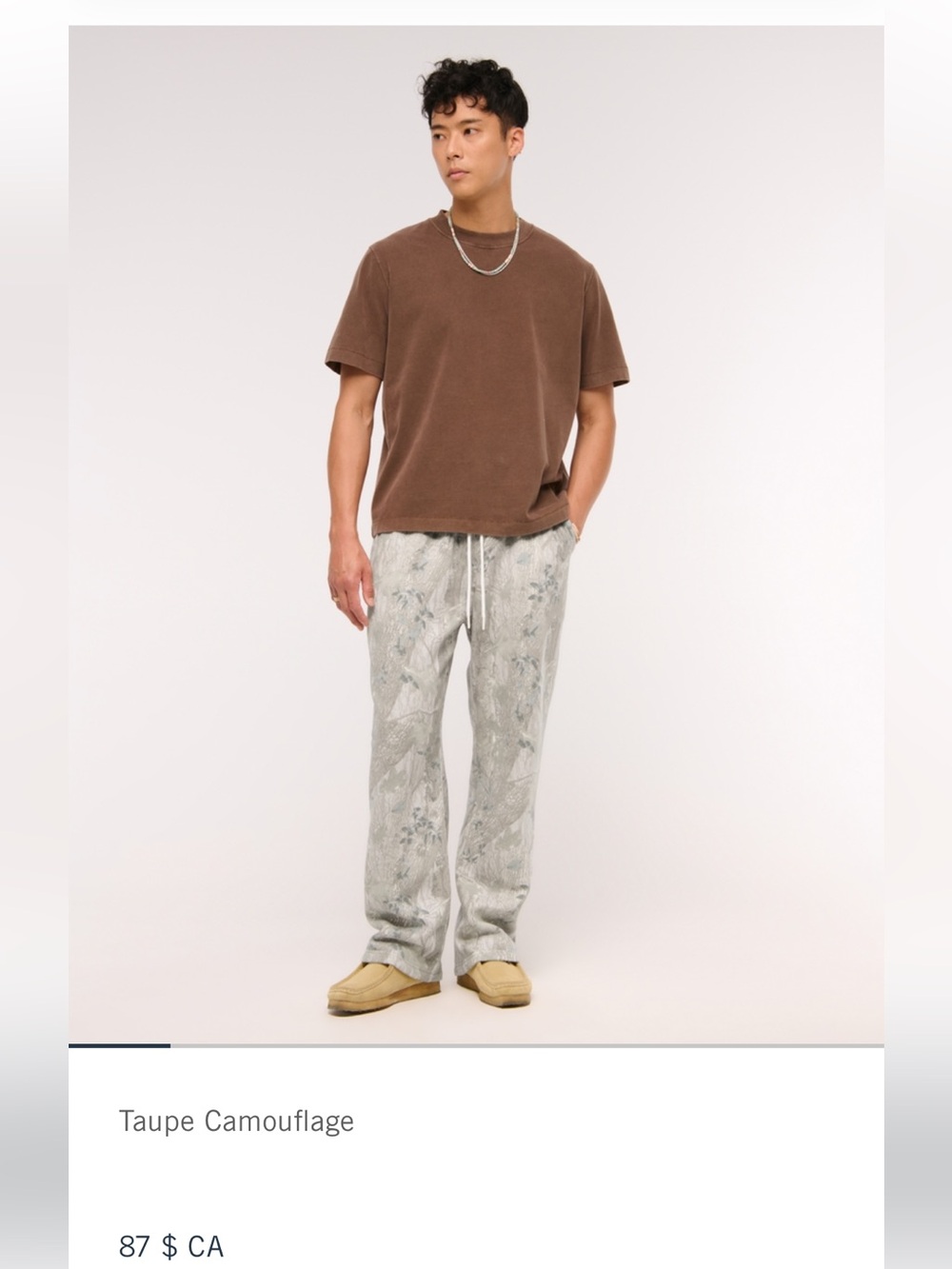 Abercrombie & Fitch Taupe Camouflage Joggers